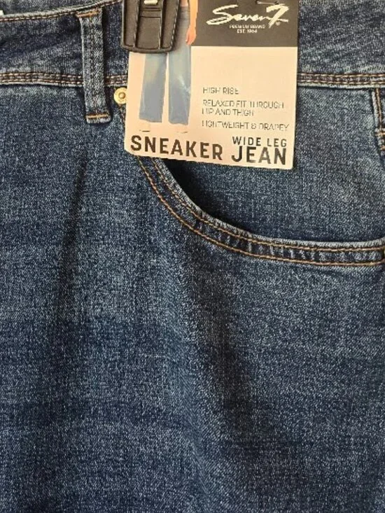 Seven7 High Rise Wide Leg Jeans 20W NWT - Picture 5 of 10